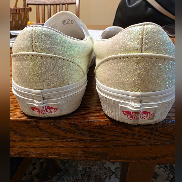 Vans Glittery White Slip-On Sneakers - Picture 6 of 10